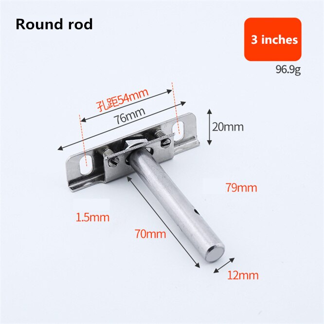 Round Hexagon rod 3"4"5" Embedded Hidden Bracket Metal Catch Support Bench Table Folding Shelf Home Board Folding Shelf Support: Round 3 inches