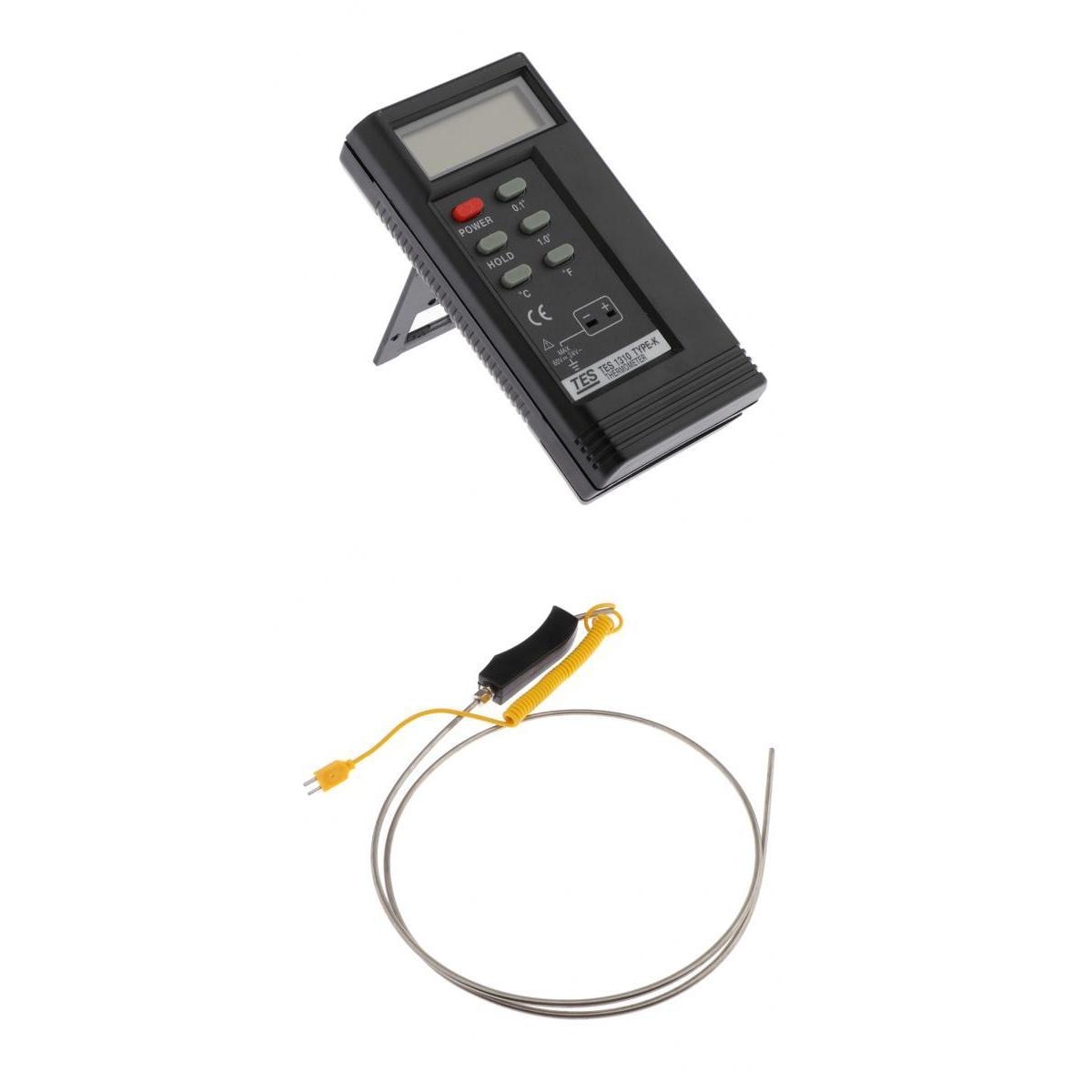 Digital Thermometer Pocket LCD + K-Type Thermocouple Temperature Probe, Stainless Steel Probe In Temperature Range 0-1300