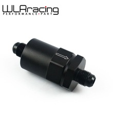 WLR RACING-EEN-6 (AN6) Zwart Geanodiseerd Billet Brandstoffilter 30 Micron WLR-SLF0209-06