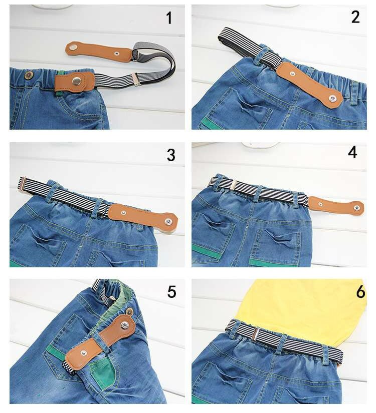 Child Buckle-Free Elastic Belt No Buckle Stretch Belt For Kids Toddlers Adjustable Boys And Girl`s Belts For Jeans Pants