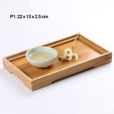 Completed Size Natural Bamboo Tea Tray Restaurant Serve Teaboard Matcha Tea Ceremony Serving Tea Set Accessory Holder: P1