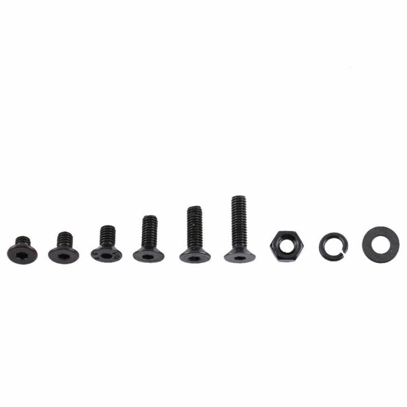High 300pcs M3(3mm) Black Alloy Steel High Tensile Allen Bolts Hex Button Flat Socket Head Cap Screws Nuts Washer Set: Set C Flat Head