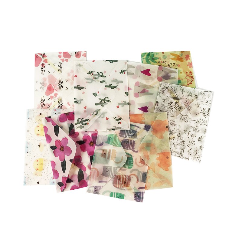 60PCS/pack Kawaii Mini Colorful Paper Envelope Cute Small Baby Craft Envelopes For Wedding Letter Invitations: Mixed design