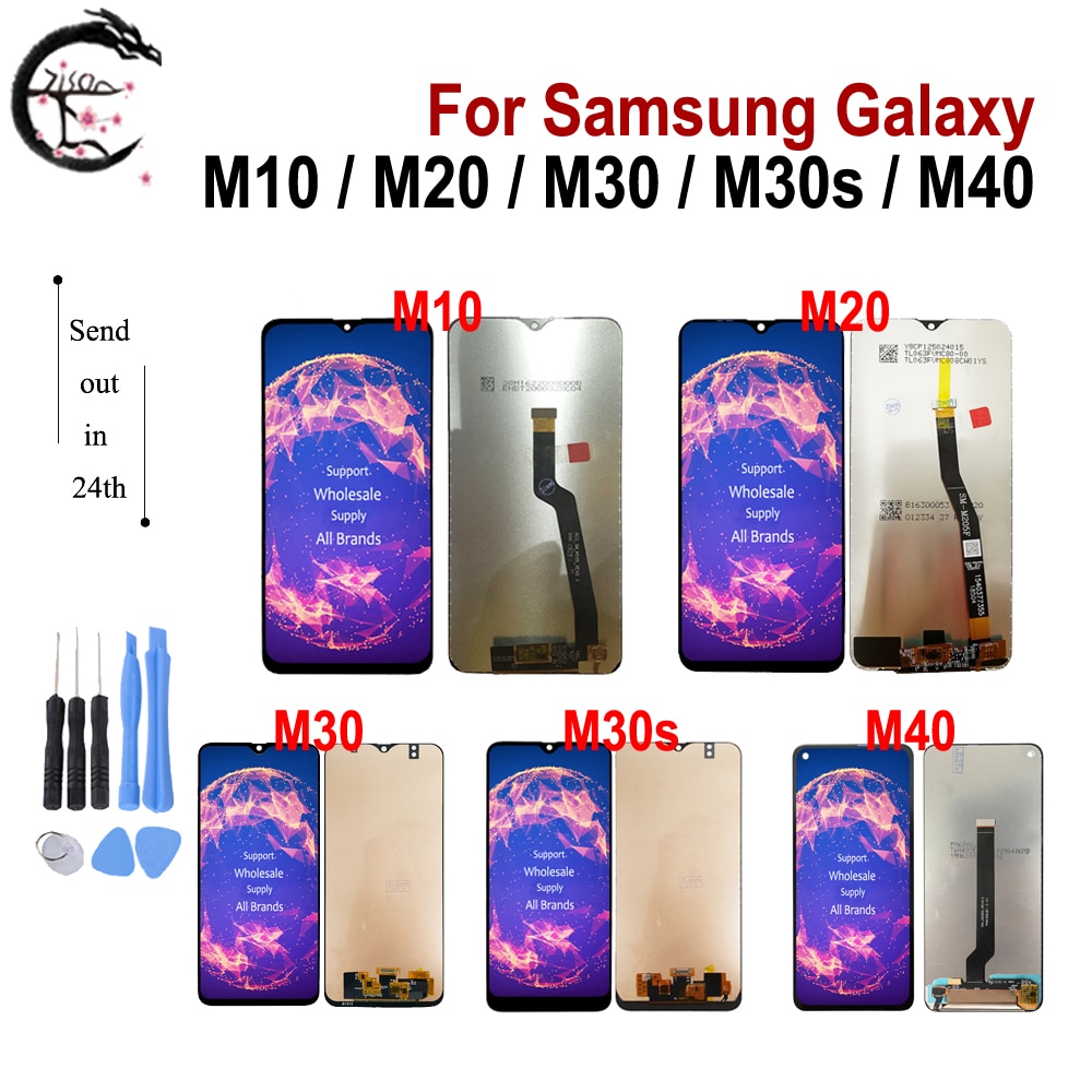 LCD + Telaio Per Il SAMSUNG Galaxy M40 M30 M30s M20 M10 2019 Display M405 M305 M307 M205 M105 Schermo LCD touch Digitizer Assembly