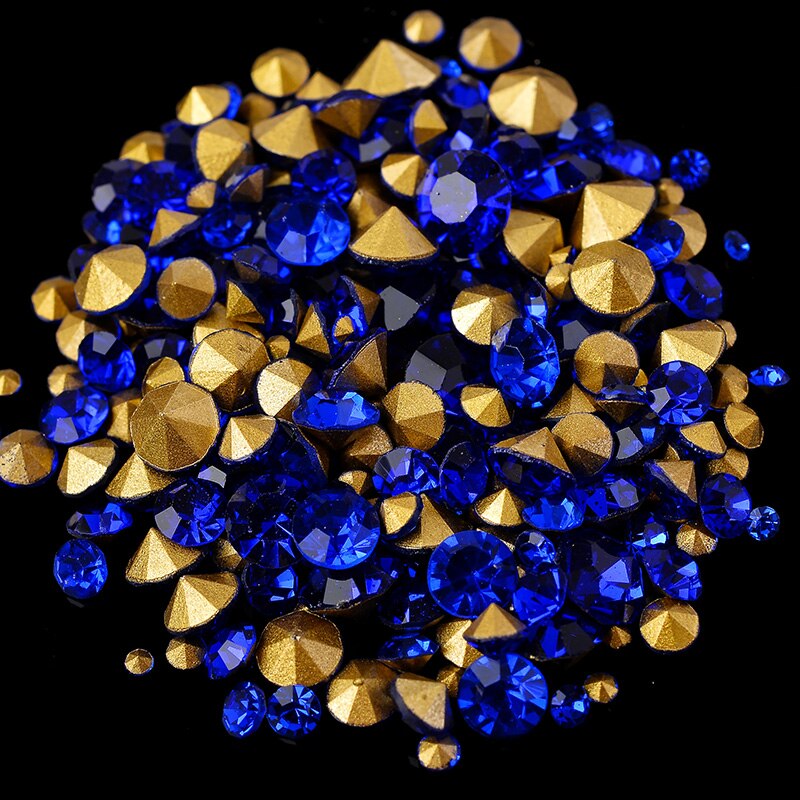 SS2-SS22 Mix Grootte 6Gram 200-400Pcs Alle Kleuren Kegel Point Rhinestone Voor 3D Nail Art Diy Sieraden applique Accessoires Decoratie