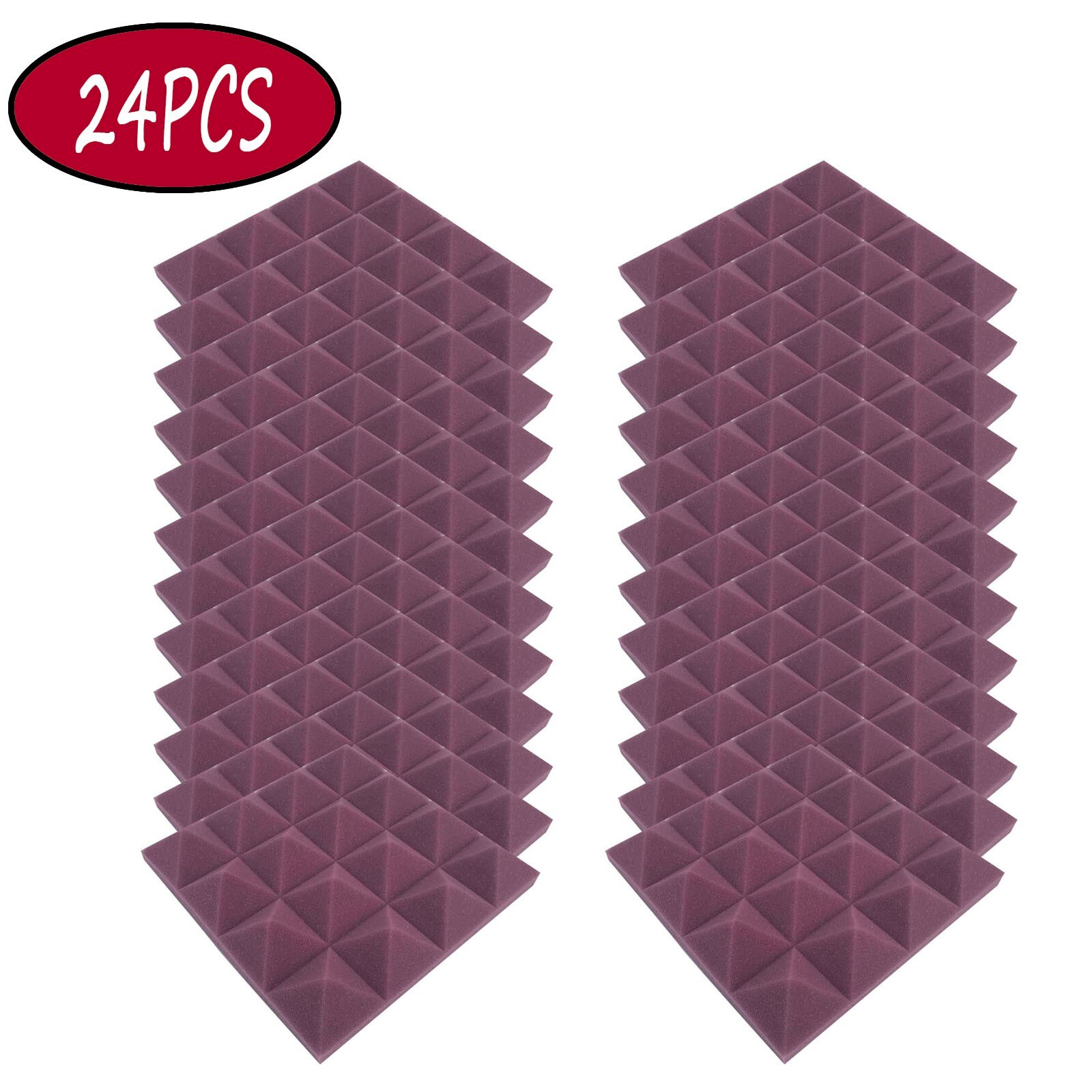 24PCS Home Scene Layout, Sound-absorbing Foam Wall, Indoor Sound-absorbing Soundproofing Foam Sound-Absorbing Noise Sponge Foam: D