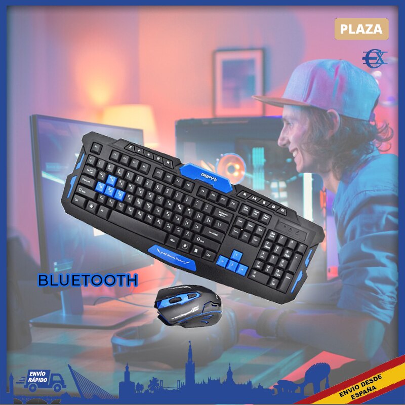 EUROXANTY | Bluetooth wireless keyboard and mouse | Gamer | Computer wireless mouse | Bluetooth wireless keyboard Spanish