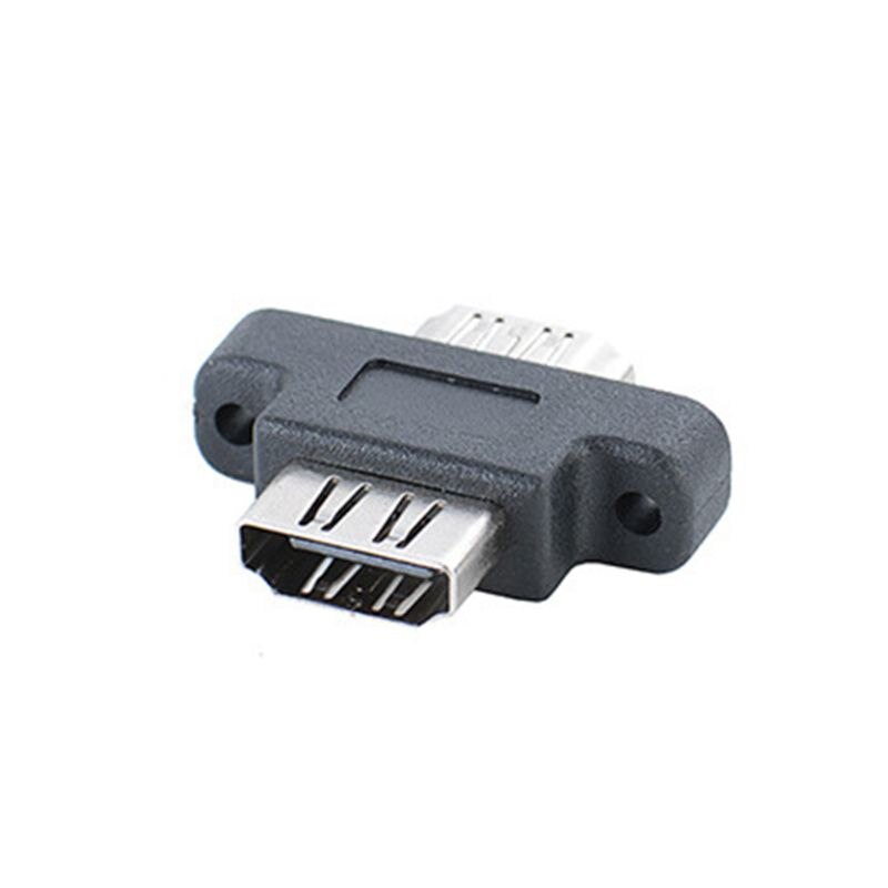 HD-MI Female to Female Extension Extender Adapter with Screw Lock Panel Mount