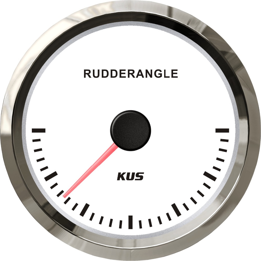 KUS Mariene Roer Hoek Indicator Gauge Met Roer Sensor 85mm (3-3/8 ") Met Achtergrondverlichting