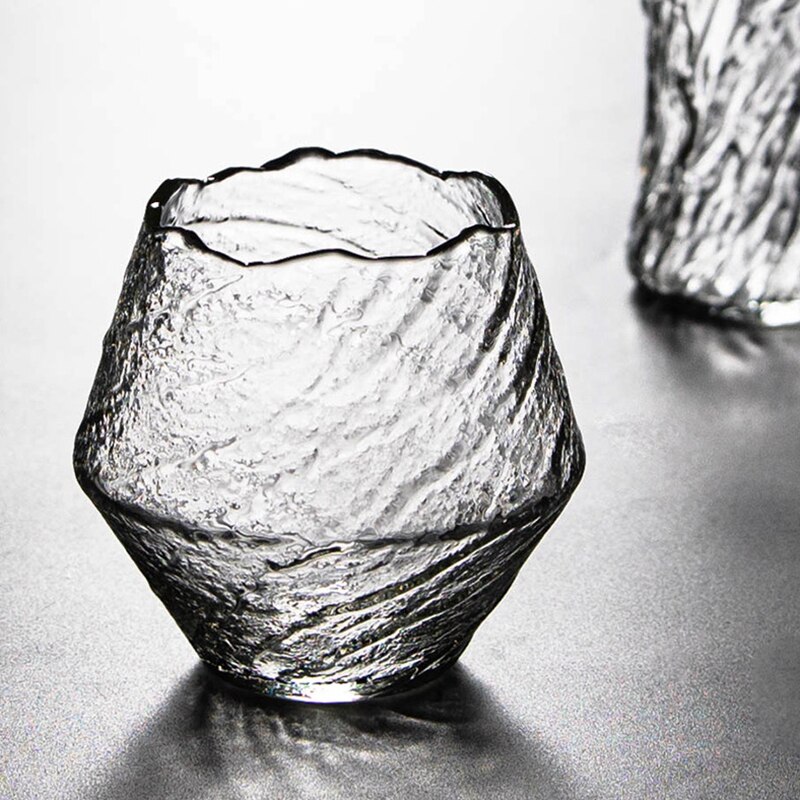 Japanese Handmade Hammered Whiskey Glass Heat-resistant Juice Cup Liquor Whisky Crystal Wine Glass