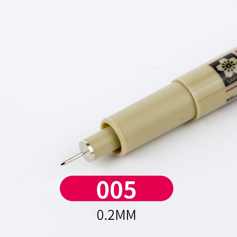 1 kpl pigmentti pigma micron muste tussi kynä 0.05 0.1 0.2 0.3 0.4 0.5 0.6 0.8 eri kärki musta fineliner luonnostelu taidetussi: 005