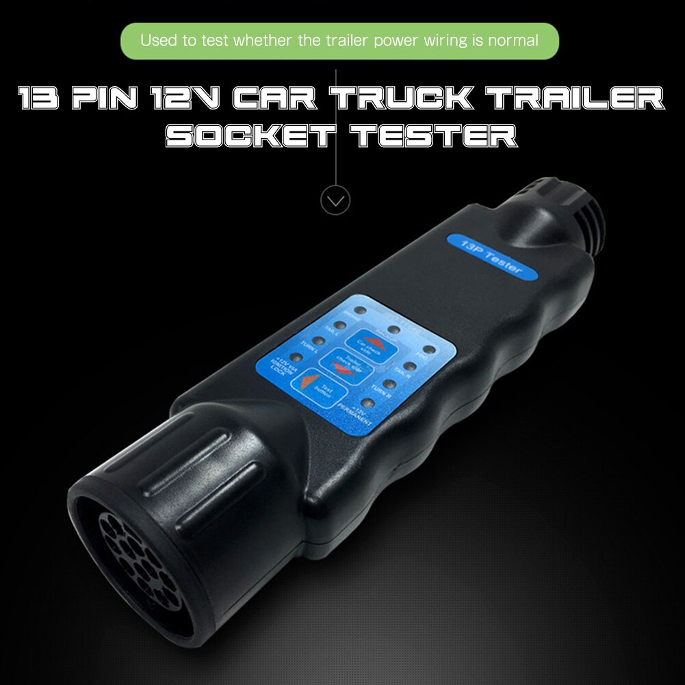 13 Pin 12V Auto Vrachtwagen Trailer Socket Tester Bedrading Circuit Licht Met 2 Adapter