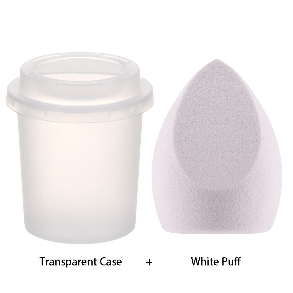 Empty Coffee Cup Shape Beauty Sponge Holder Stand Powder Puff Display Stand Mildew Proof Powder Puff Dry Box Set: Set 1