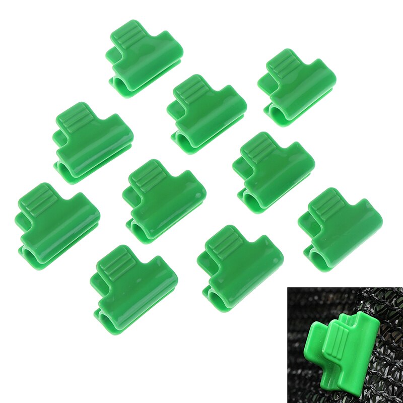 10Pcs/lot Pipe Clamp Greenhouse Film Frame Vegetable Fruit Cover Insect Net Sunshade Net Fixing Clamp Clip Home Garden Tools