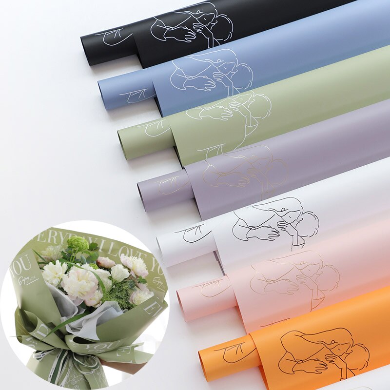 Waterproof Rose Flower Wrapping Paper Valentine's Day Bouquet Wrapping Paper Thickened Wrap Florist Bouquet Wrapping Paper