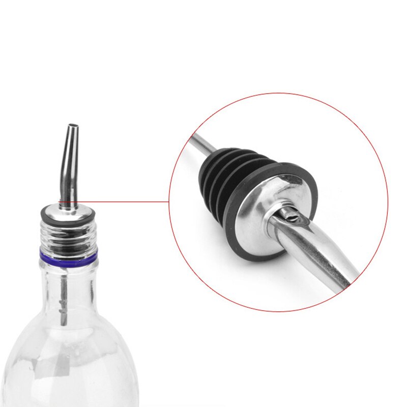 1Pcs Durable Food-grade Stainless Steel Liquor Spirit Pourer Flow Wine Bottle Pour Spout Stopper Bar Supplies Pourer Tool
