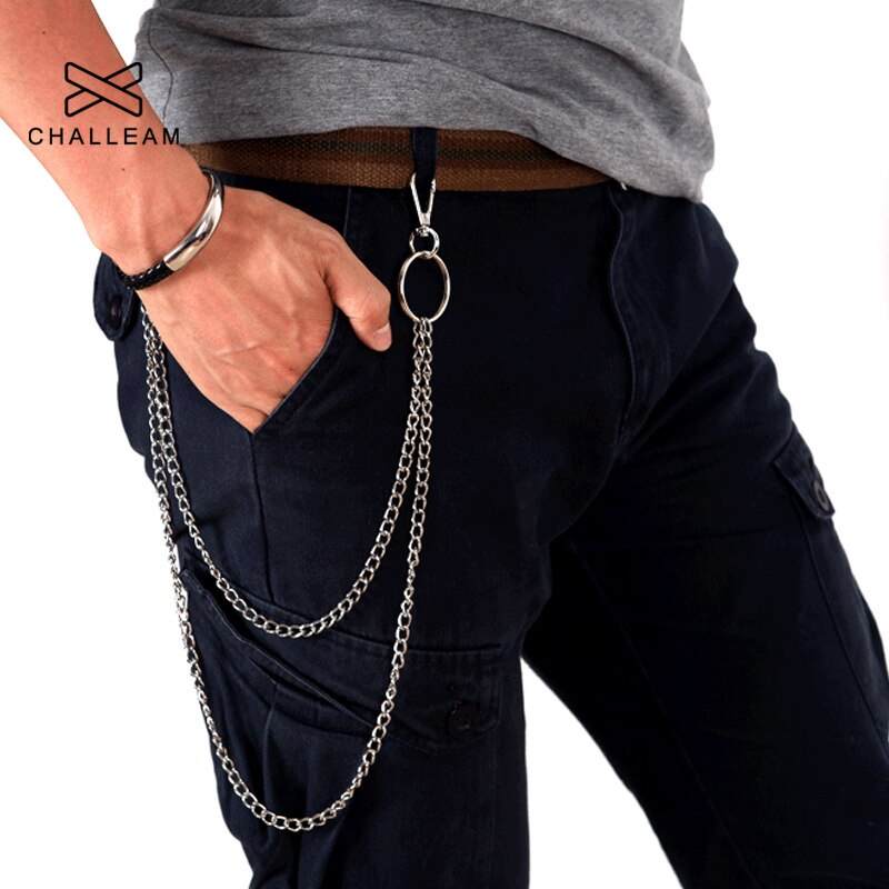 Chaîne de pantalon multicouche en métal, porte-clés pour pantalons, Punk Hip Hop, Rock Street, Jeans, 265