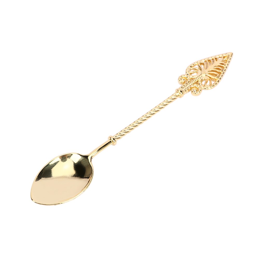 Ceramic Handle Flower Shape Spoon Stainless Steel Tea Coffee Spoon Teaspoons Coffee Stirring Spoon Coffee Accessorie Tableware: 01