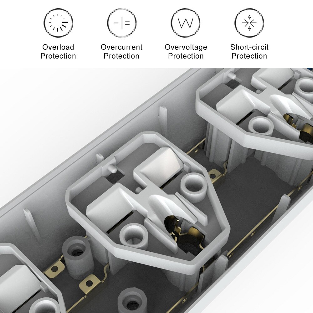 Universal International Power Extension Socket Lead Cord 1.6 Meter 3 USB