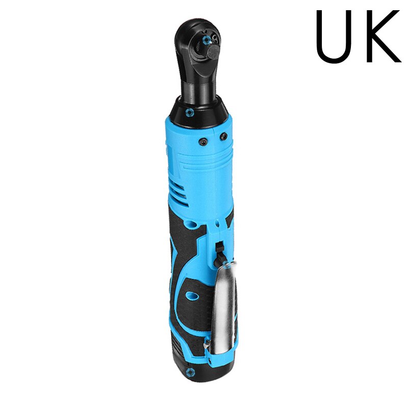 12V Electric Right Angle Torque Ratchet Wrench 3/8" Cordless Ratchet Wrench with Battery Set Rechargeable Car Repair Power Tools: UK PLUG-220V