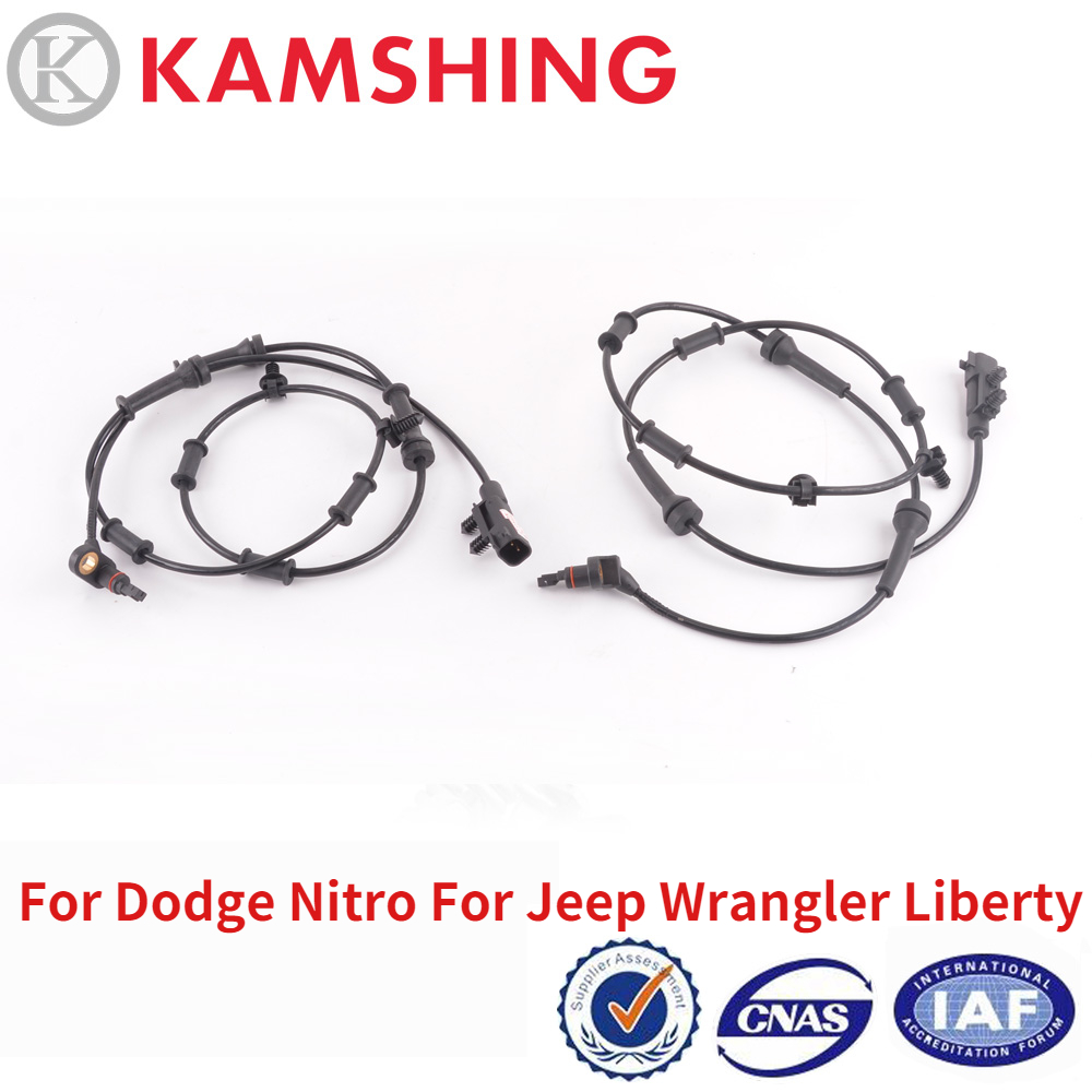 Capqx 2 st / parti för dodge nitro för jeep wrangler frihet fram vänster höger abs hjulhastighetssensor 68003281aa