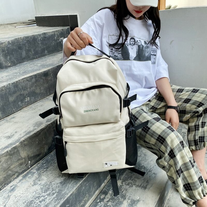 -Trend Männer Und Frauen Schule Taschen Schüler Freizeit Große-kapazität Rucksack Nylon Wasserdichte Anti-diebstahl Reise Rucksäcke