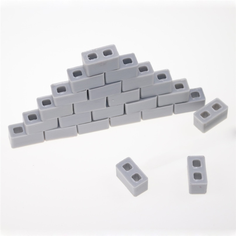 2pcs Mini Cement Bricks And Mortar Let You Build Your Own Tiny Wall Mini Bricks &4A30