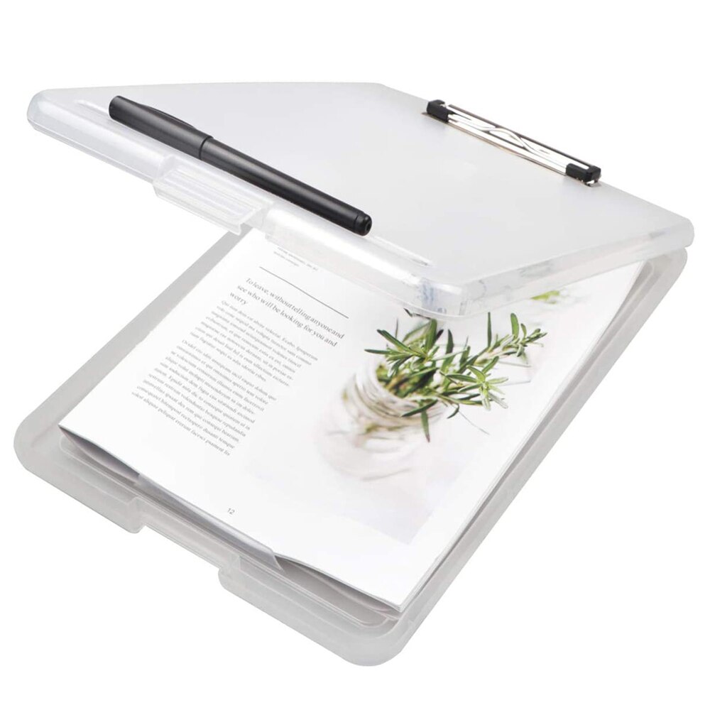 Boîte à presse-papier A4, mallette de rangement Durable et étanche pour le classement de documents et fournitures de bureau