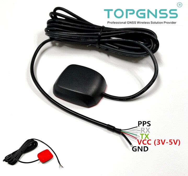DIY 5pin Connector PPS GPS GNSS GLONASS module antenna reciever magnetic bottom waterproof IP67 1Hz 9600 TTL level antenna.