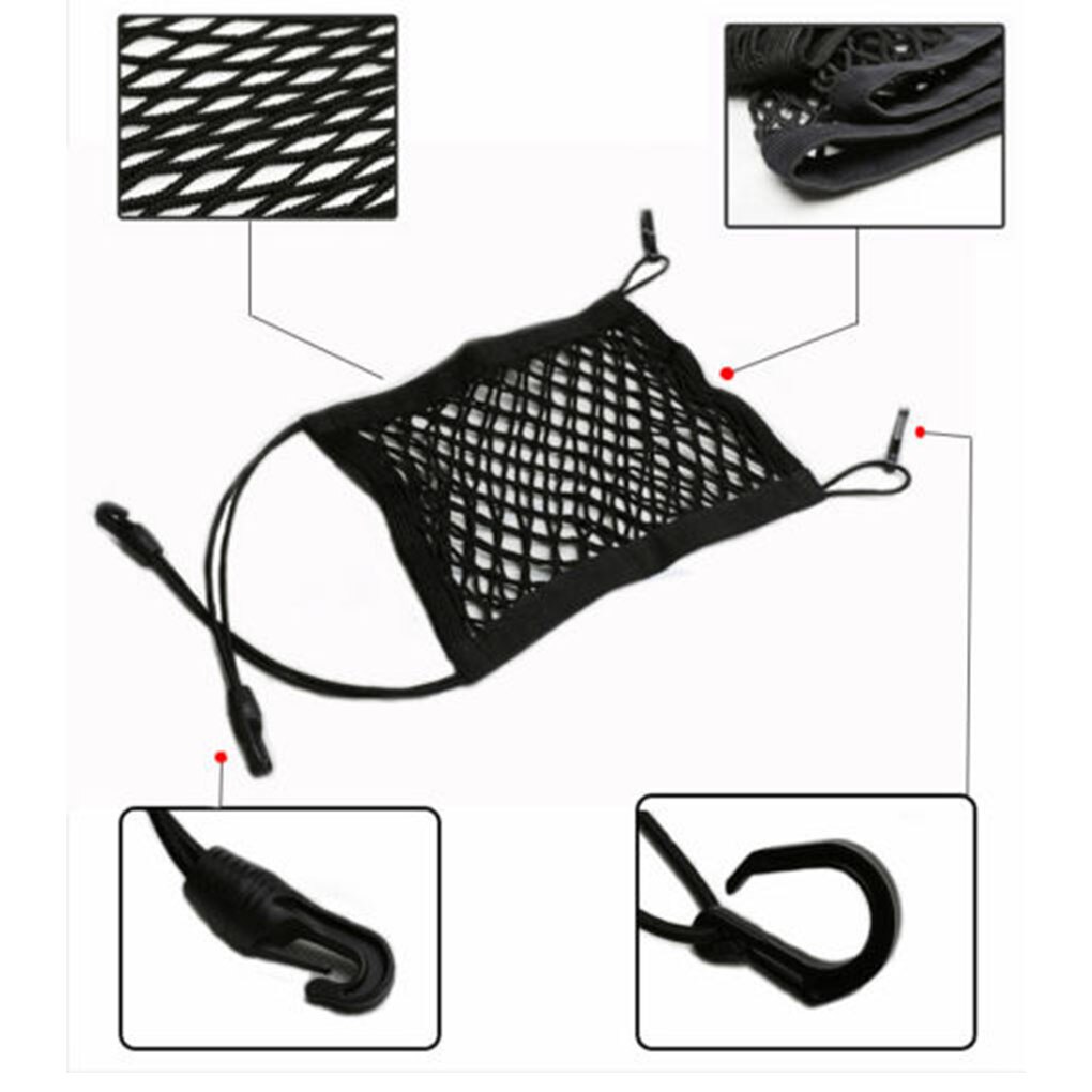 Sterke elastische auto mesh netto zak tussen auto organizer opbergtas bagagehouder zak voor auto styling