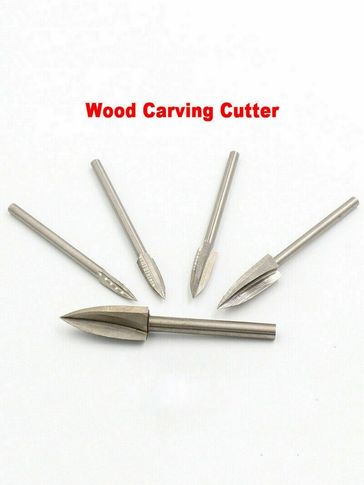 5pcs Woodworking Carving High-Speed Steel Drill Bits Wood Grinding Engraving Milling Cutter Tools Hand Tool Set