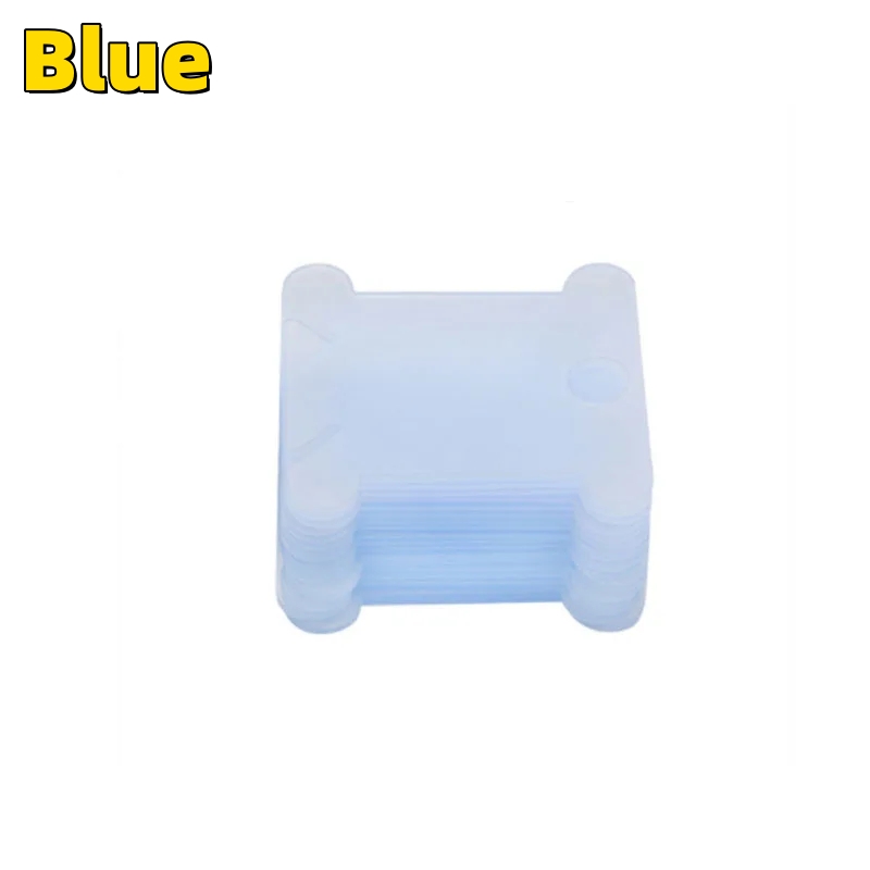 100/50PCS Plastic Bobbins Embroidery Thread Holder Craft Floss Cross Stitch Storage Board Card Organizer Sewing Accessories: M / light green