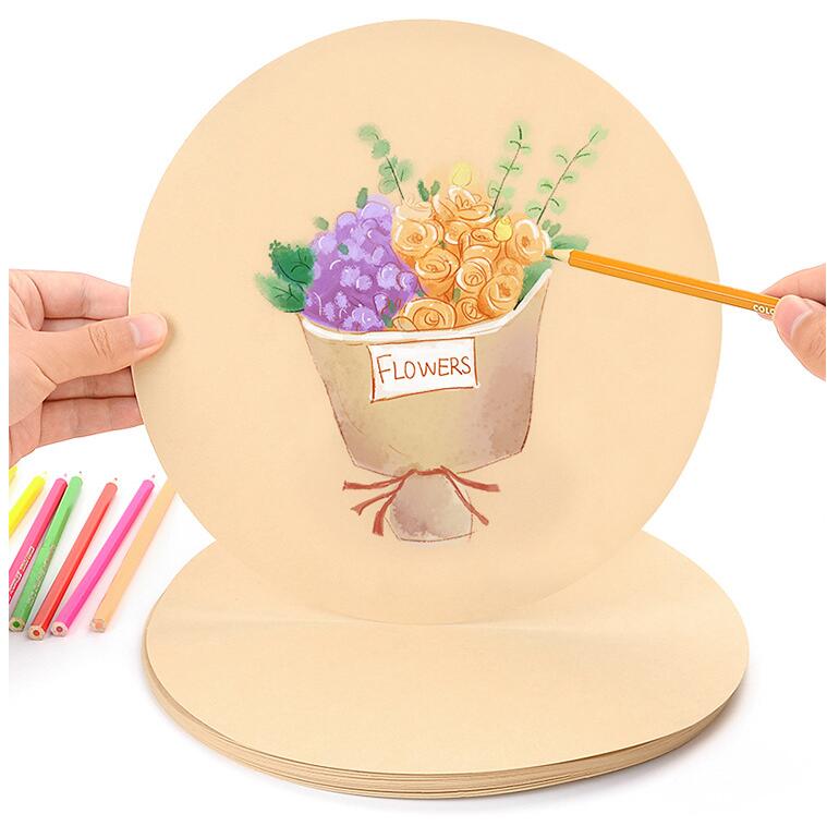 25-50 stk dobbeltsidet pap tykt pap karton rundt kraftpapir skitsepapir kunst tykt karton papir malepapir