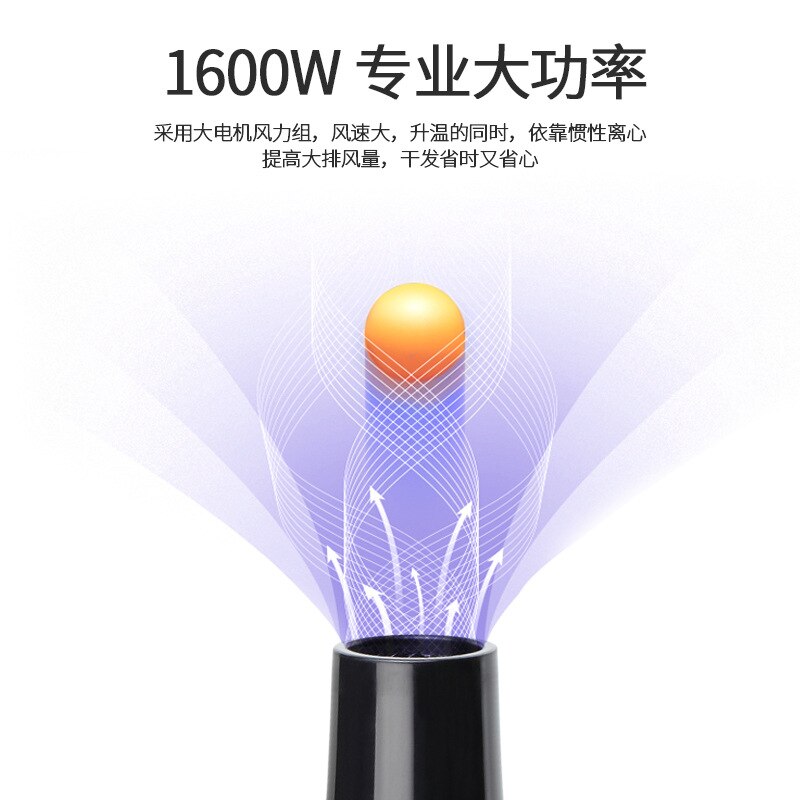 1600w 6- snelheden wandhangende föhn droge huid met föhnhouder voor hotelbadkamer aan de muur gemonteerde föhn en volumizer