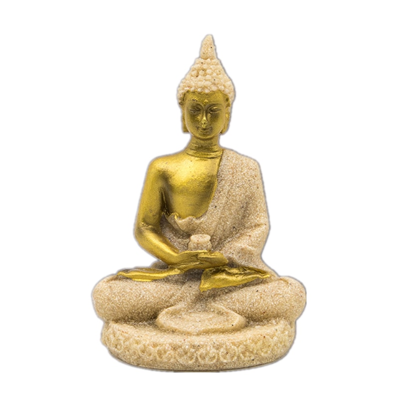 VILEAD Buddha Statue Thailand Buddha Skulptur Hindu Fengshui Figur Meditation Miniatur Innenraum Heimat Dekoration Handwerk