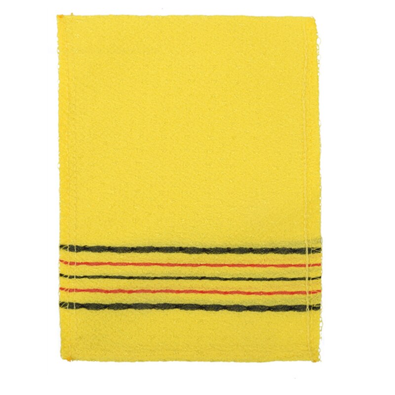 Paño Exfoliante para baño, paño de ducha exfoliante, herramienta de limpieza de piel muerta, coreano, asiático, 3 piezas: YELLOW / 1 unid