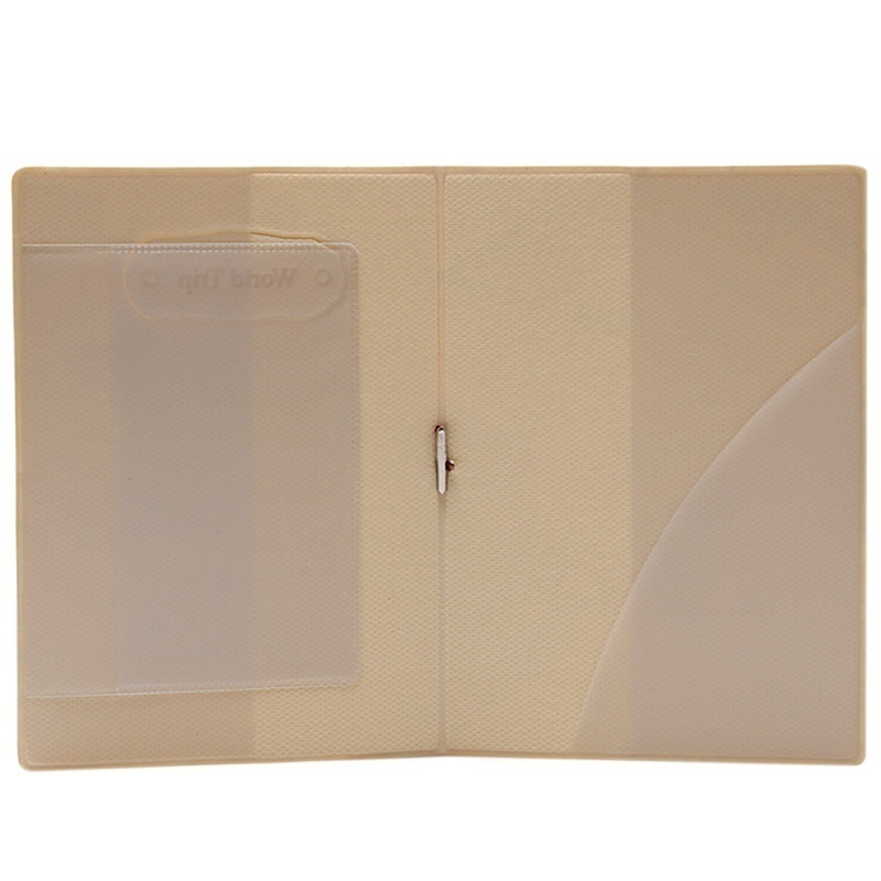 Leather World Map Passport Holder Passport Cover Organizer Travel Card Case Document PVC Cover File Wallet