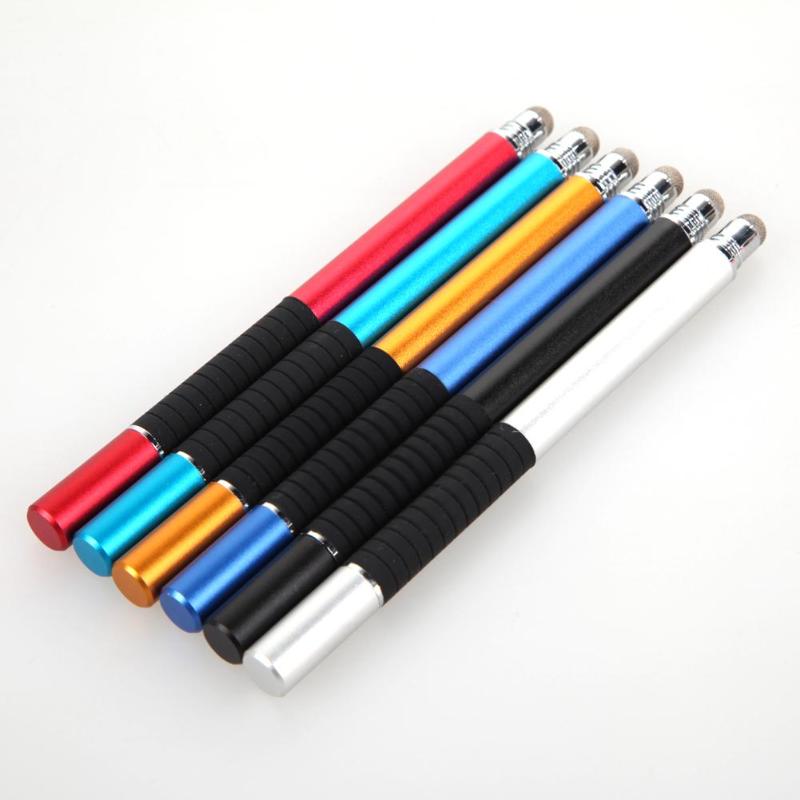 2 in 1 Mutilfuction Fijne Punt Ronde Dunne Tip Touch Pen Capacitieve Stylus Pen voor iPad iPhone Alle Mobiele Telefoons tablet