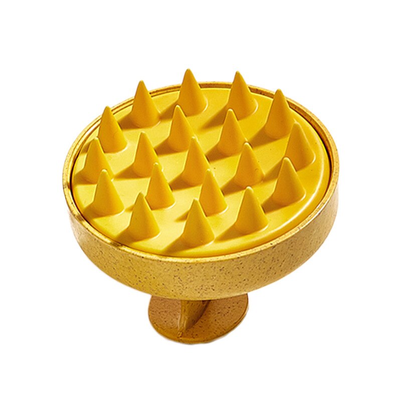 Silicone Head Scalp Massage Comb Shampoo Brush Hair Washing Comb Bath Shower Brush Hair Salon Hairdressing Tool: Yellow