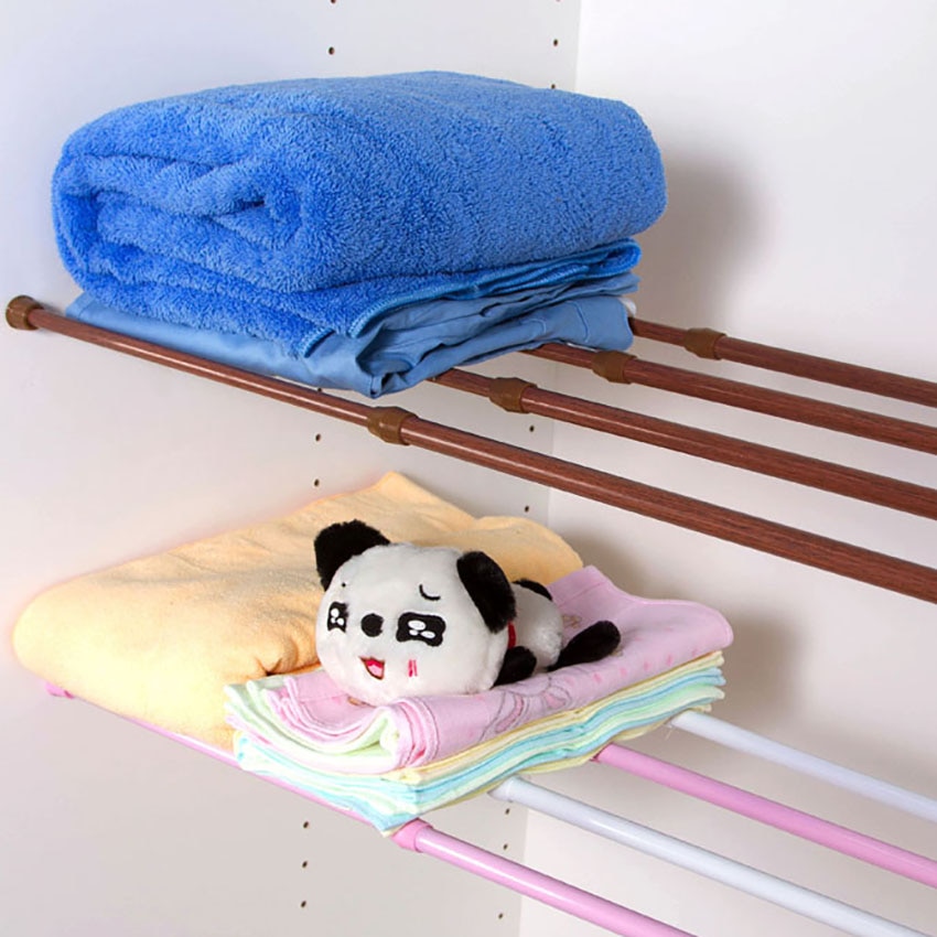 Bathroom Shower Curtain Poles Rod Adjustable Shower Curtain Tension Rod Extendable Bath Curtain Pole Household Accessories