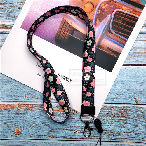 10 pz/lotto Piccole Foglie Fresche Neck Strap Portachiavi per le chiavi della Carta di IDENTIFICAZIONE Palestra Cinghie e laccetti per cellulari e smartphone USB badge Holder FAI DA TE Caduta Del Telefono corda