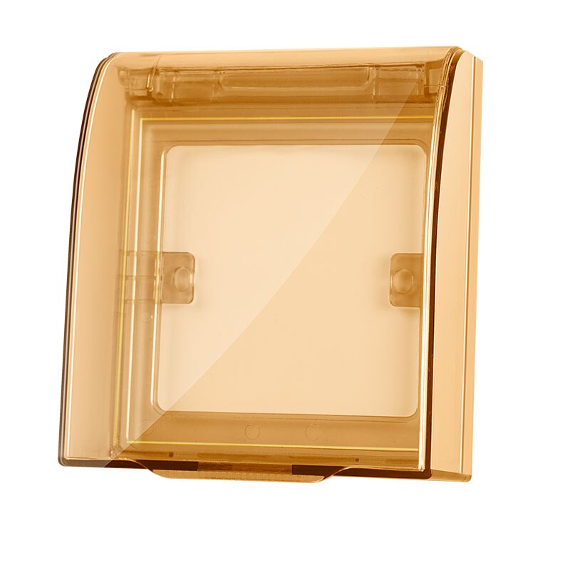 BONDA waterproof 86 type wall socket board panel switch box cover protector, flame retardant, 360 degree waterproof universal: Golden