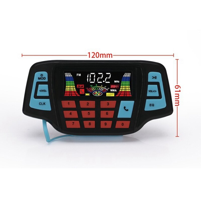 3 Inch Bluetooth Motorcycle Handlebar o System USB FM Radio MP3 Speakers 12V DC