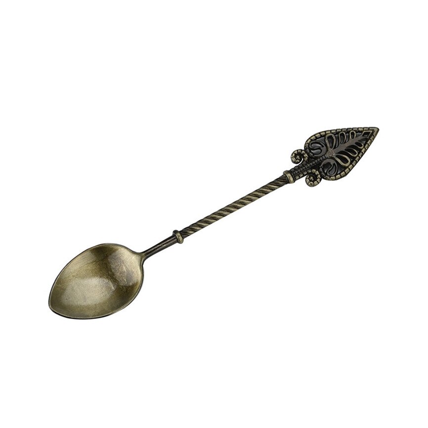 Cuchara de café Retro, cuchara de café, azúcar, té, postre, cubiertos para torta, vajilla de cocina: C