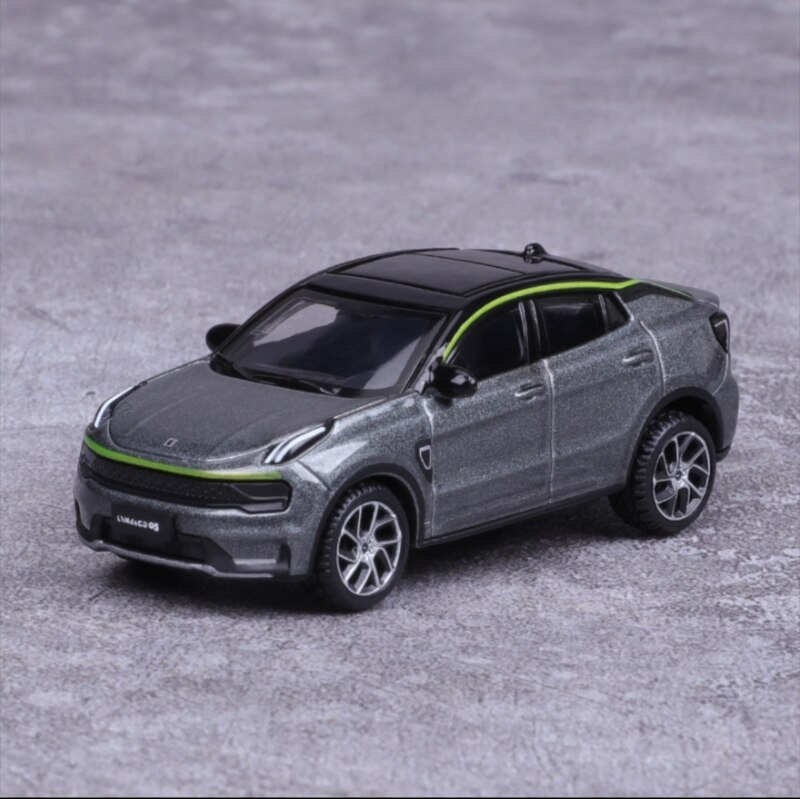 1:64 Lynk &amp; Co 01 02 modello di auto modello in lega di metallo modello Lynk &amp; Co 03 05 auto giocattolo per regali per bambini scatola da esposizione: 05 Gray