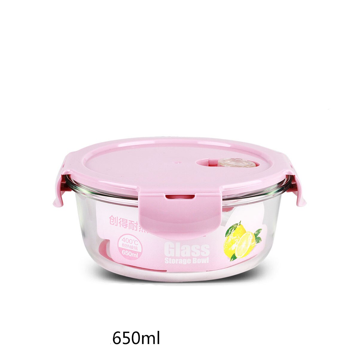 Leakproof Glass Lunch Box with Bag Microwave Oven Heating Refrigerated Sealed Food Container Transparent Food Bento Box for Kids: F