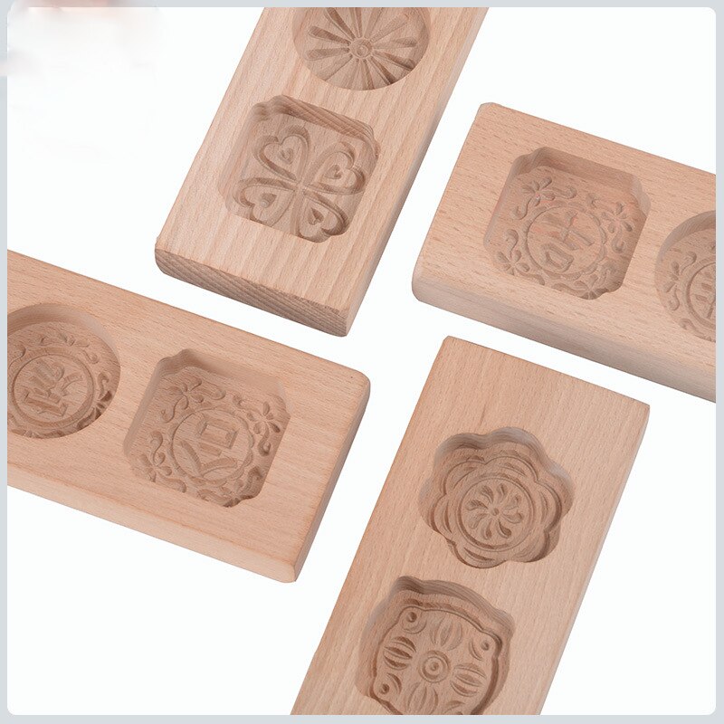 Moon Cake Mold Household Hand-pressing Baking Tools Mung Bean Cake Ice Skin Mid-Autumn Dessert Hand Mold Kitchen Accessories