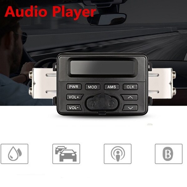 AOVEISE Mt723 Motorcycle Bluetooth o Support External Mp3 Play Fm Radio Waterproof Motorcycle o