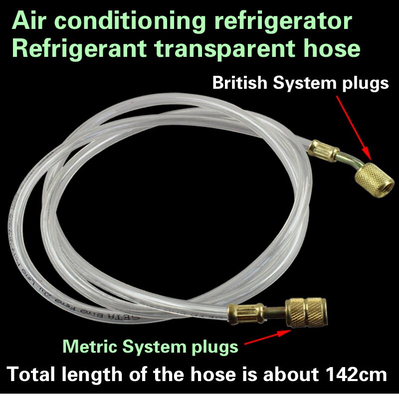 Metric inch plug air conditioning transparent filling tube refrigerator