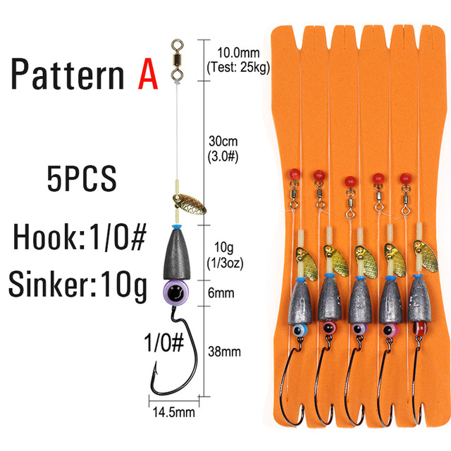 Wifreo Texas Rig Set Carolina Rig Kit accesorios de pesca de lubina anzuelo de manivela aparejos de pesca de carpa Boilies listos cebo señuelo de pesca: Rojo